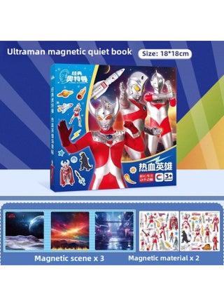 Ultraman Quiet Book Cut-free Magnetic Stickers Repeatedly Sticker And Cut Children's Male 3 Handmade DIY Educational Toys-Color:Style⭐Ultraman Magnetic Quiet Book (hot-blooded Hero) Can Be Posted Repeatedly - pzsku/Z0FBC7A4E386951BD318CZ/45/1745539824/c2215413-296e-40dc-b1bb-2af4c1dbf109