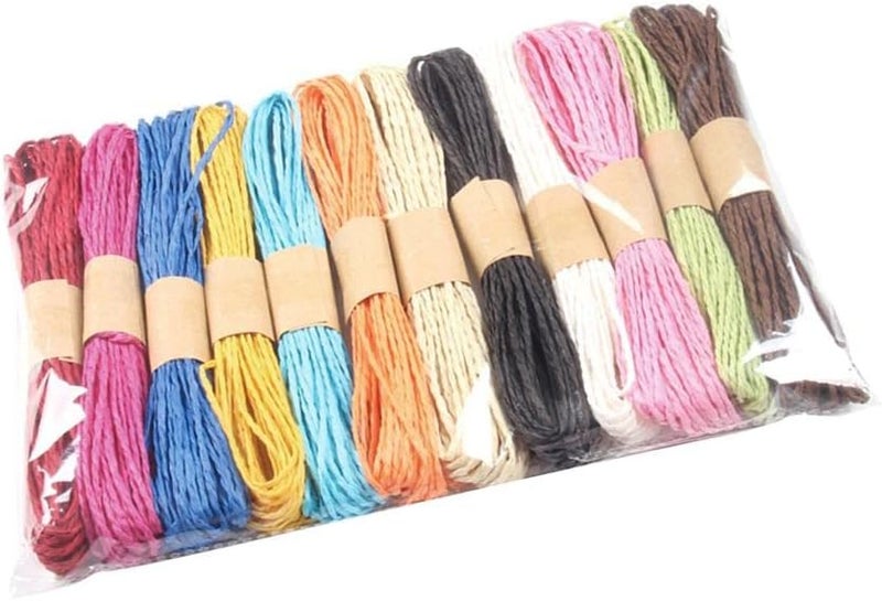 Misppro 12 Pack Colorful Rustic Rope String Ribbon DIY Gift Wrapping Supplies 10 Meters - Image 2