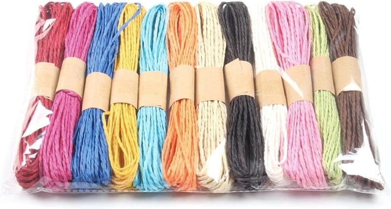 Misppro 12 Pack Colorful Rustic Rope String Ribbon DIY Gift Wrapping Supplies 10 Meters - Image 3
