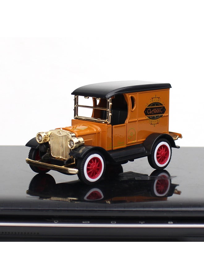 Retro Alloy Car Model FT Convertible Classic Car Metal Pullback Toy Gift Cake Ornaments Ford Car-Color:T-type FT Vintage Brown  - Image 1