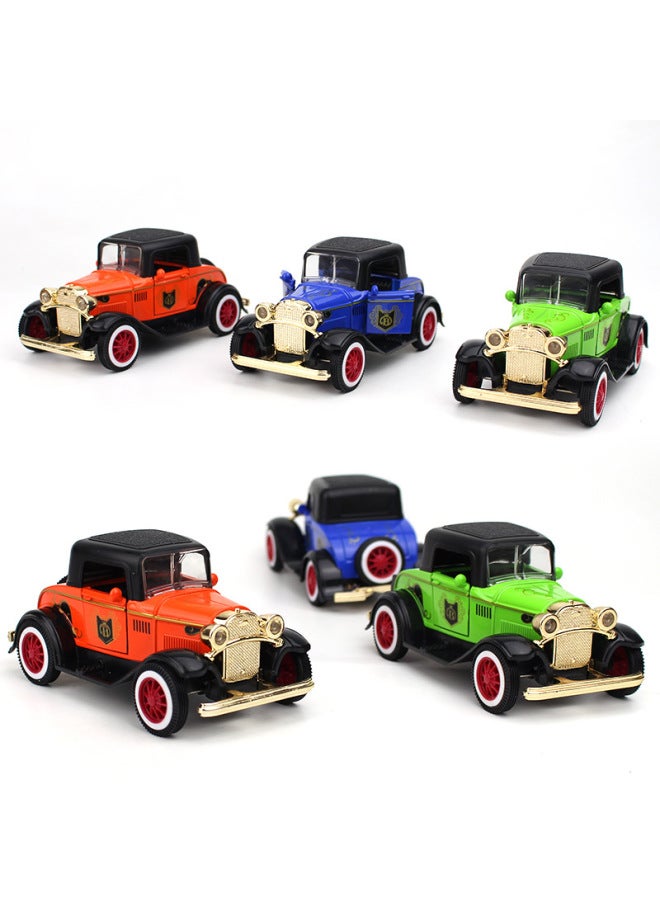 Retro Alloy Car Model FT Convertible Classic Car Metal Pullback Toy Gift Cake Ornaments Ford Car-Color:T-type FT Vintage Brown  - Image 4