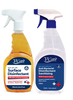 VCare V Care Surface Disinfectant 750ml Pack + V Care Multi-Purpose Spray 750ml '  - Image 1