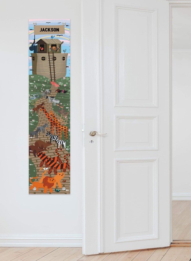 Personalized Gifts Noahs Ark Animal Growth Chart with Name Animal Theme Growth Chart for Kids Personalized Growth Chart - Image 3