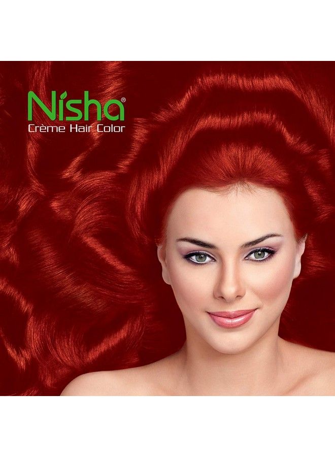 Nisha Creme Flame Red Permanent Hair Color (60Gm 90Ml 12Ml Nisha Color Protection Conditioner) … - Image 4