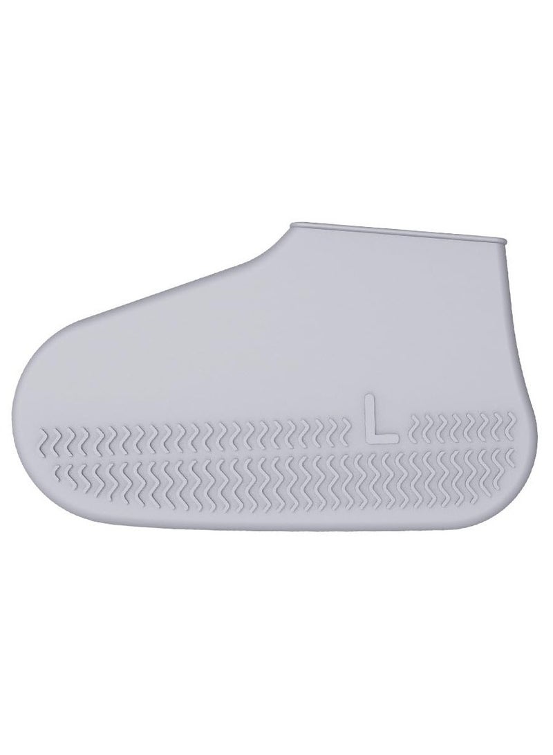 SYOSI Waterproof Shoe Covers Anti-Slip Silicone Protectors Reusable Foldable Elastic for Rain Grery for Cycling Outdoor Travel Large - Image 1