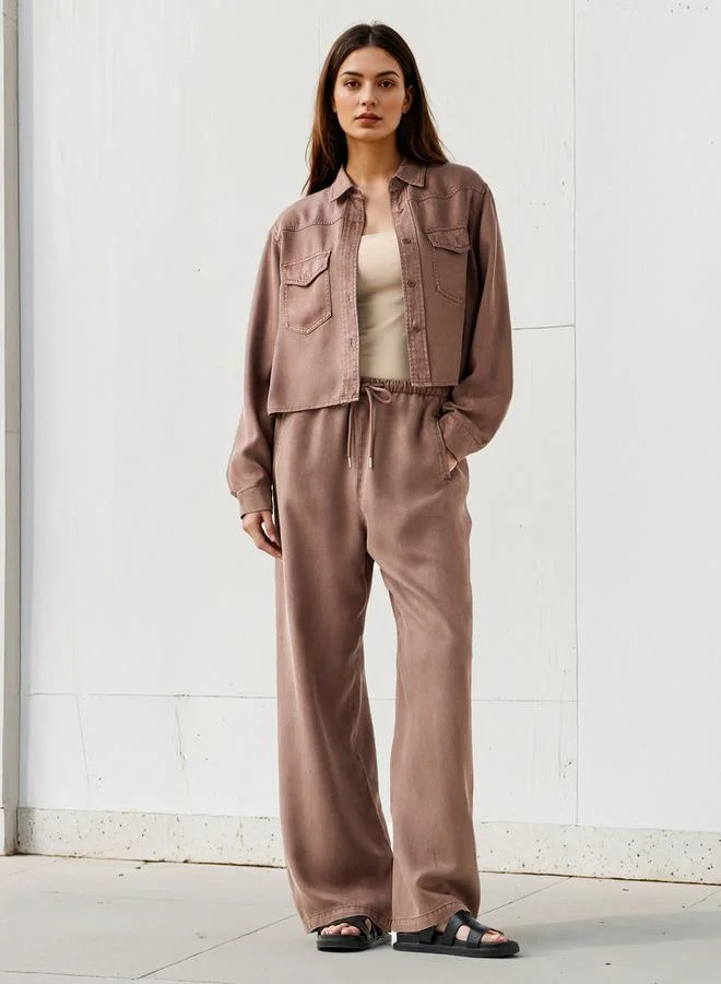 لي كوبر قميص لي كوبر بقصة عادية بأكمام طويلة من التنسل