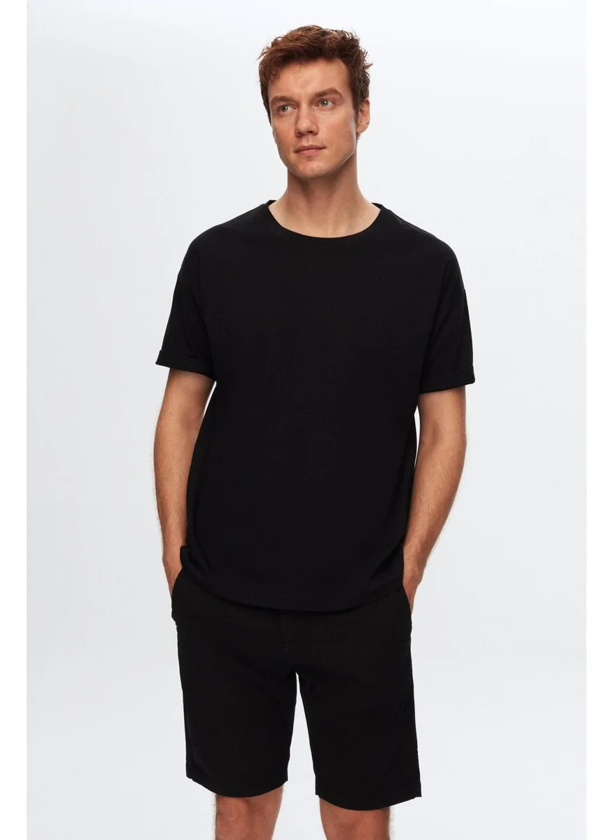 D'S DAMAT Comfort Black 100% Cotton T-Shirt 6HC14ORT02006