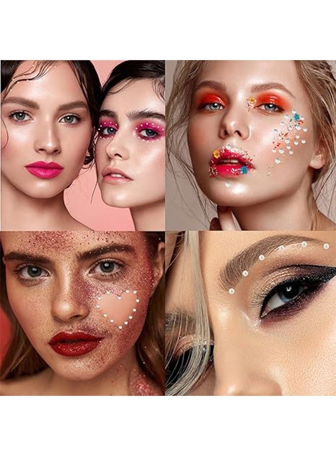 Generic Face Stickers Acrylic Face Stickers Face Jewelry Stickers Face Gem Stickers, Ladies Face Decoration (4 Sheets)  - Image 3