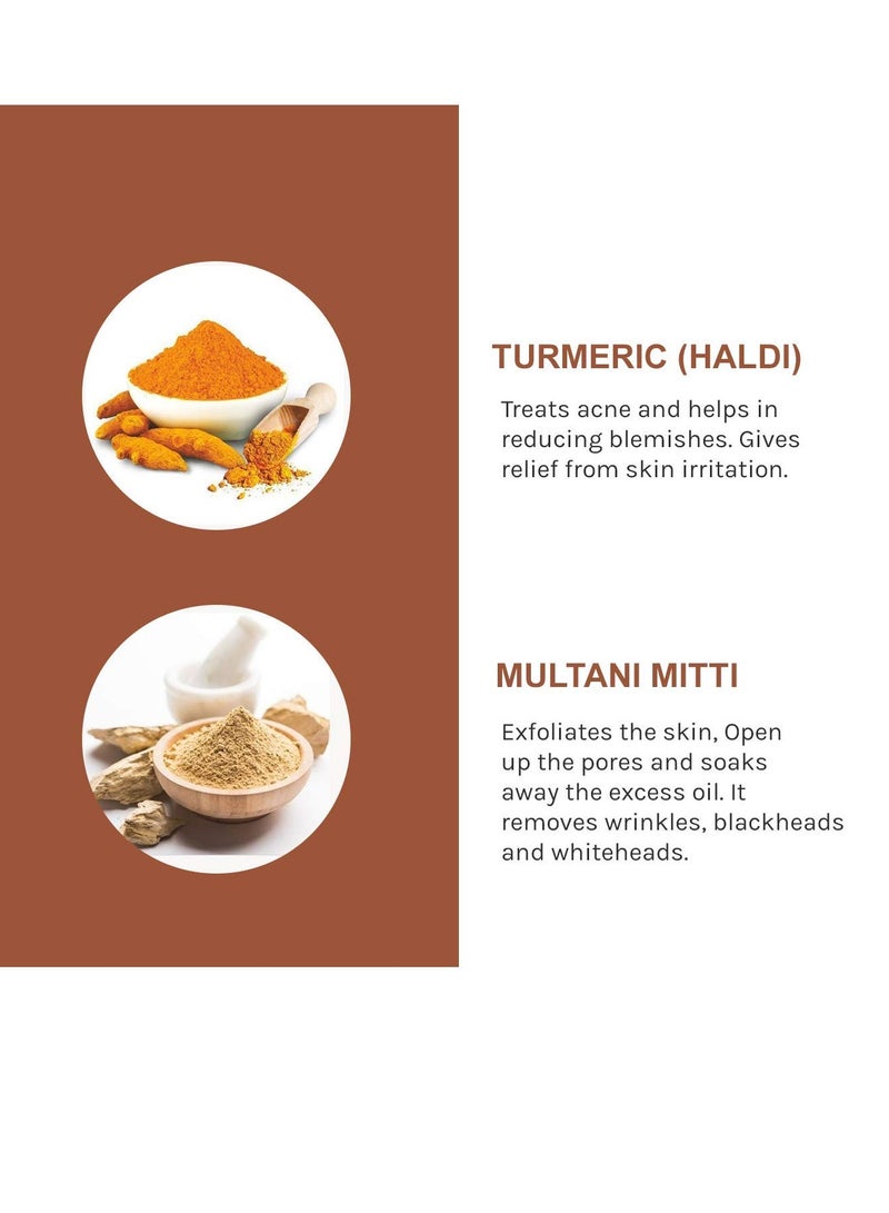 Skin Elements Face Pack Cream with Turmeric and Multani Mitti for Clear, Healthy and Glowing Skin - Ubtan Face Pack - 100 g - Image 5