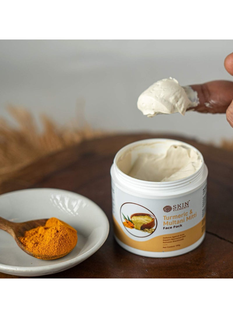 Skin Elements Face Pack Cream with Turmeric and Multani Mitti for Clear, Healthy and Glowing Skin - Ubtan Face Pack - 100 g - Image 2