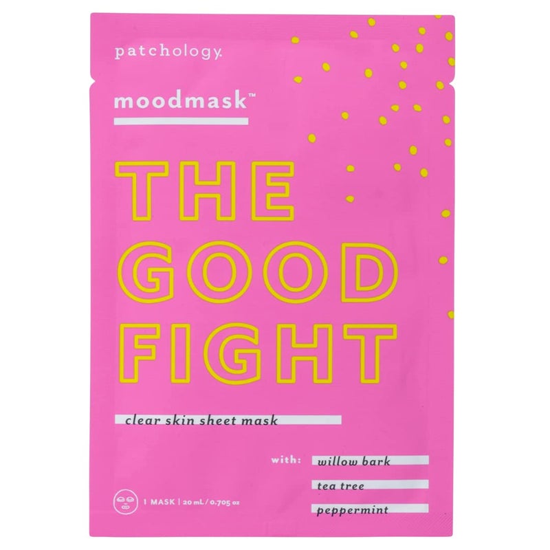 Patchology Moodmask The Good Fight Facial Sheet Mask  Men and Women Face Masks Skincare Sheet for Moisturizing Hydrating and Clear Skin  Best Face Sheets Moisturizer 1 Count