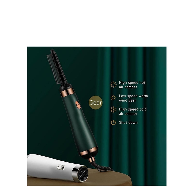 SOLARAE 3 in 1 Hair Dryer Brush Hot Tools Blow Dryer Brush Hair Brush Blow Dryer Professional Multi-Functional Styling Tools Appliances Women Curling Hair Straight Hairdryer (Green) - Image 4