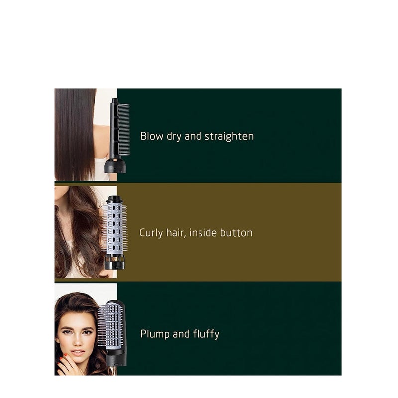 SOLARAE 3 in 1 Hair Dryer Brush Hot Tools Blow Dryer Brush Hair Brush Blow Dryer Professional Multi-Functional Styling Tools Appliances Women Curling Hair Straight Hairdryer (Green) - Image 3