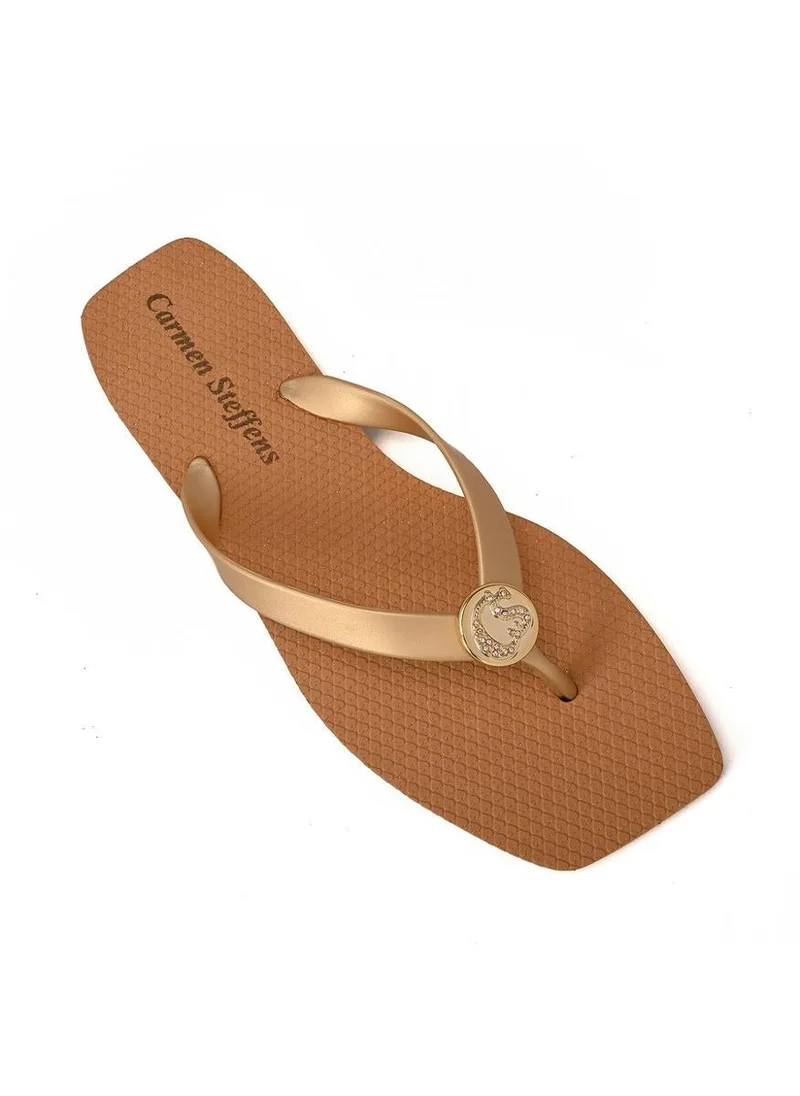 Carmen Steffens Golden Flip-Flops
