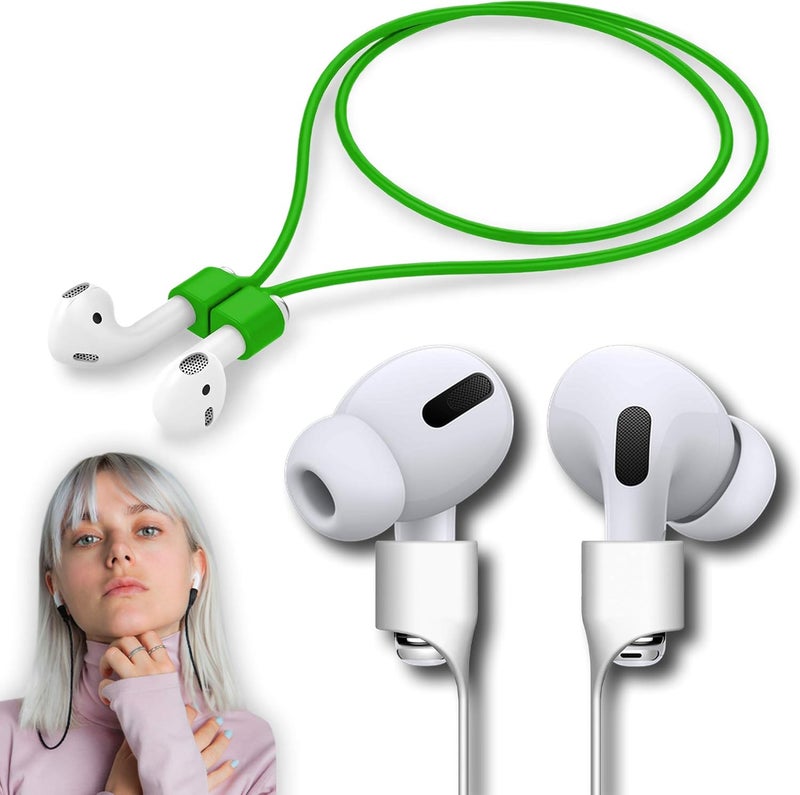 cobcobb Ultra Strong Magnetic Airpod Pro Strap Anti-Lost Cord Sports Lanyard Compatible with Airpods 3rd 2nd Generation Pro 3 2 1 (Green) - Image 1