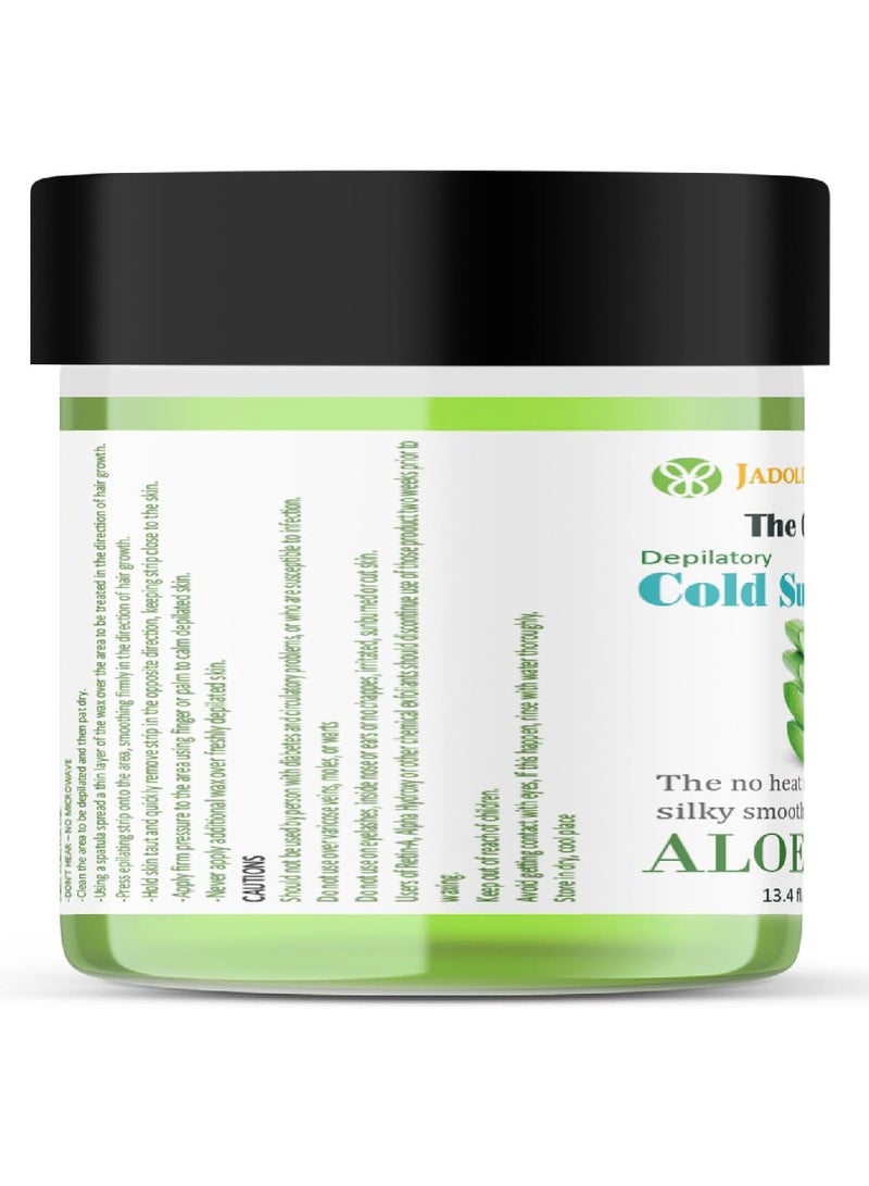 Jadole Naturals The Original Herbal Cold Hair Wax- 250g (Aloe Vera) 100% Natural Sugar Wax Hair Removal For Women With Free 100 PCS Strips & Spatula - Image 3
