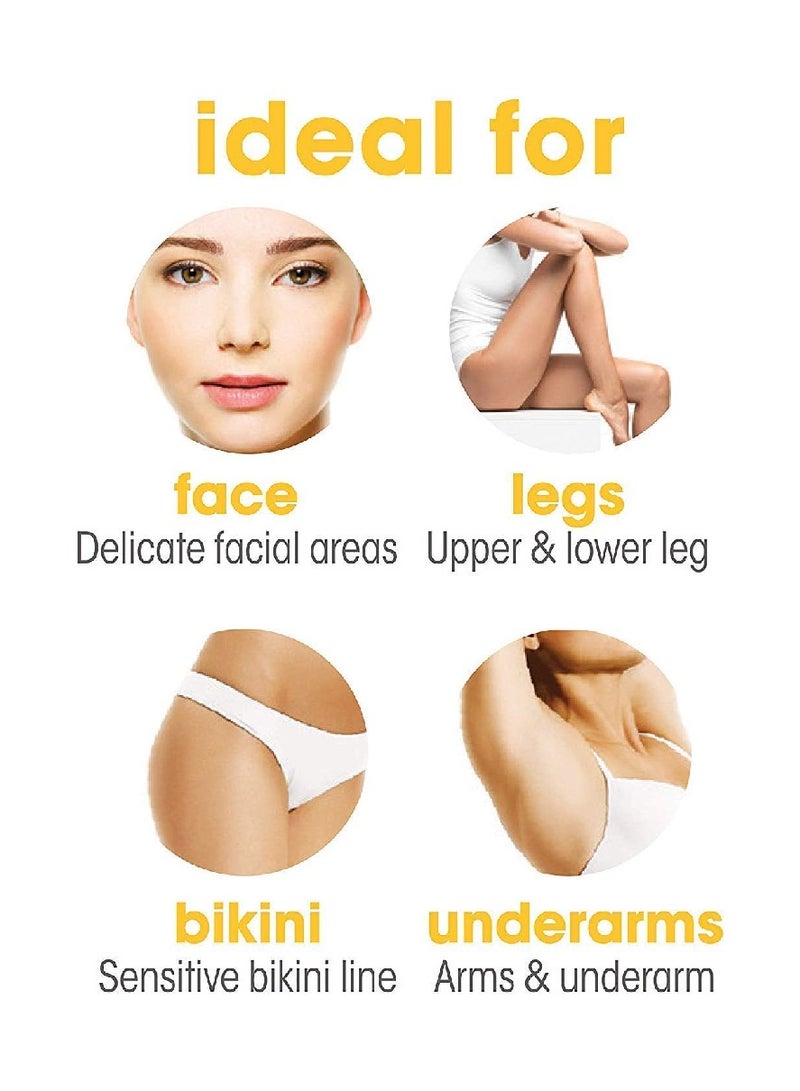 Jadole Naturals The Original Herbal Cold Hair Wax- 250g (Aloe Vera) 100% Natural Sugar Wax Hair Removal For Women With Free 100 PCS Strips & Spatula - Image 4