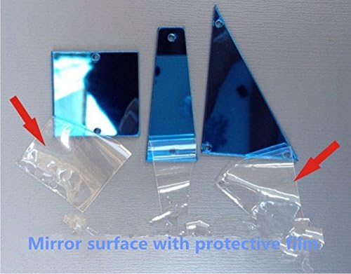 MEYA Sew On Acrylic Blue Mirror Diamante Rhinestone Crystal Flat Back Mirror Beads with Hole for DIY Wedding Dress Clothing Bags Shoes Decoration Accessory  - Image 4