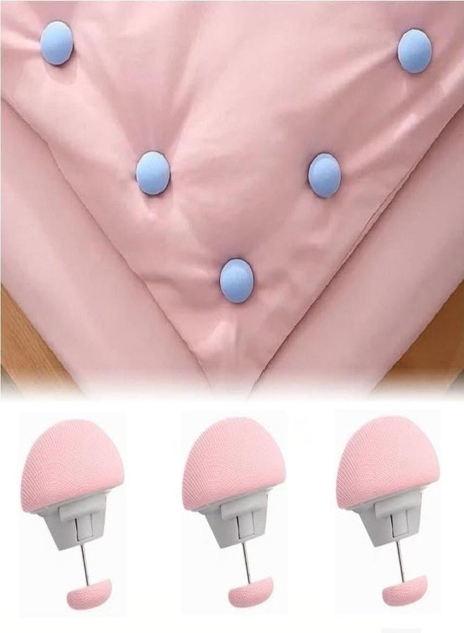 GKDARED Duvet Clips Mushroom Duvet Cover Pins Cotton Quilt Fixer Duvet Fasteners Grippers Anti-Movement Bed Quilt Clamps Sheet Quilt Holder Clips for Socks Curtains Quilt Cove (Multicolor, Pack of 8) - Image 1