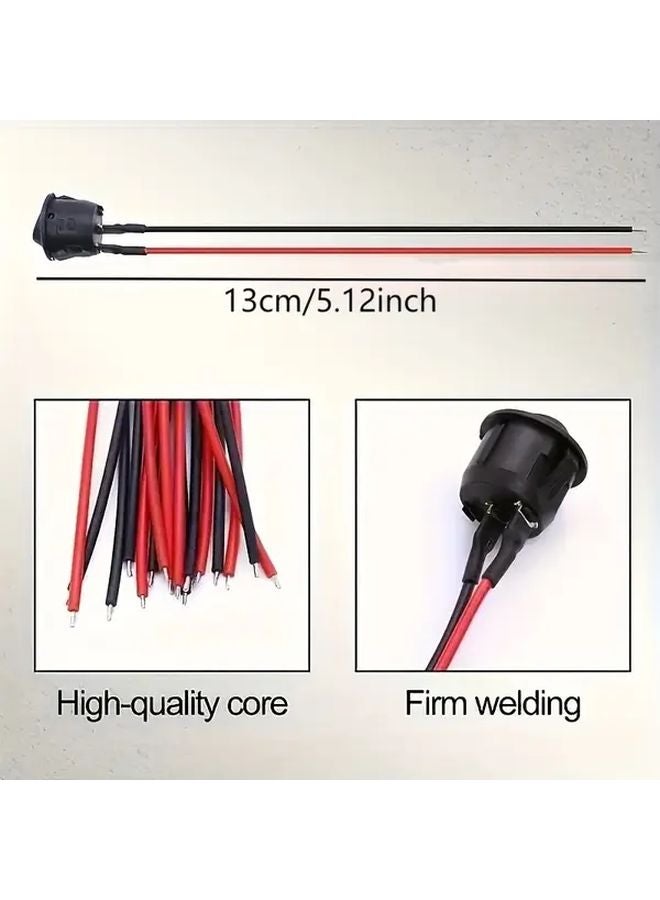 2pcs 20mm Round Boat Shaped Switch Pre Wired 2 Position Toggle Marine Automotive - Image 3