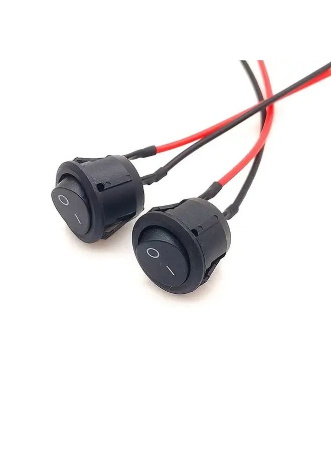 2pcs 20mm Round Boat Shaped Switch Pre Wired 2 Position Toggle Marine Automotive - Image 1