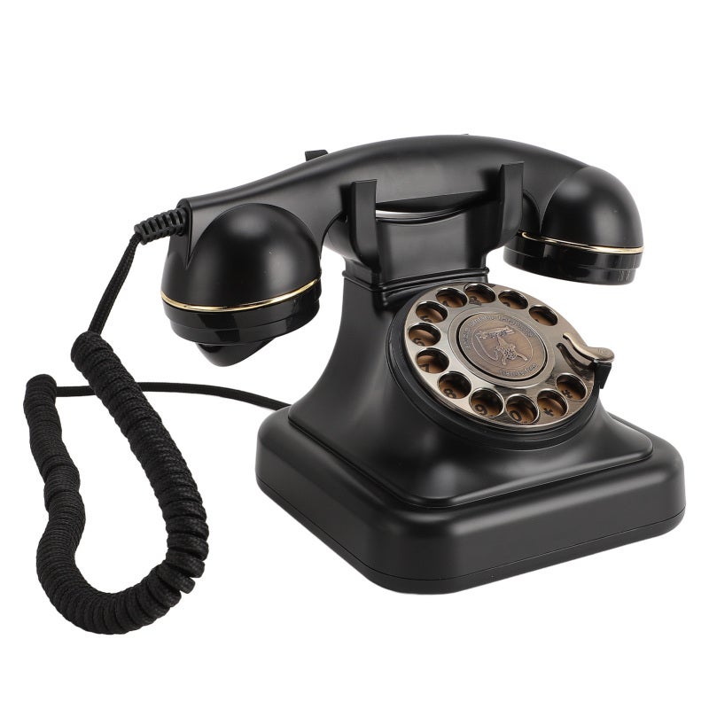 Retro Landline Phone 1 Mechanical Ringtone - Redial Function Classic Rotary Dial for Home Office Vintage Enthusiasts - Image 4