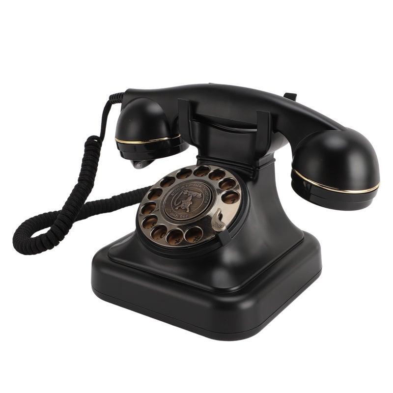 Retro Landline Phone 1 Mechanical Ringtone - Redial Function Classic Rotary Dial for Home Office Vintage Enthusiasts - Image 3