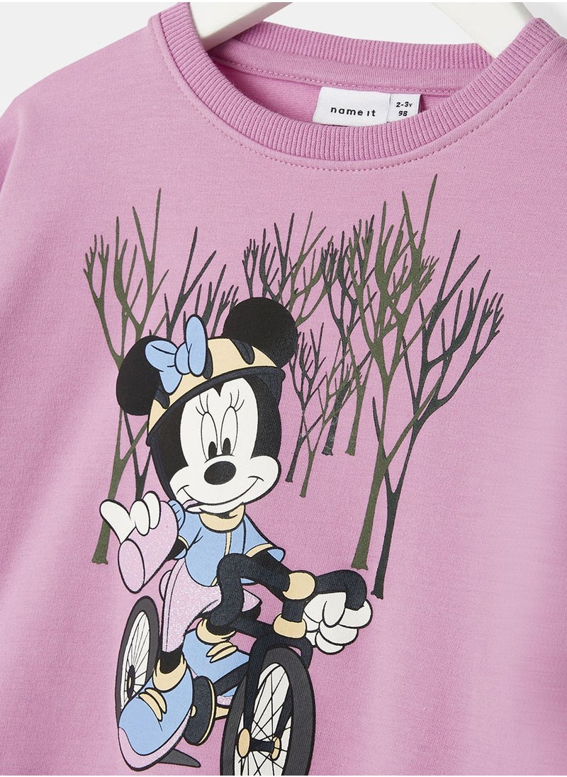 NAME IT - Kids Minnie Long Sleeve Sweatshirt - Image 1