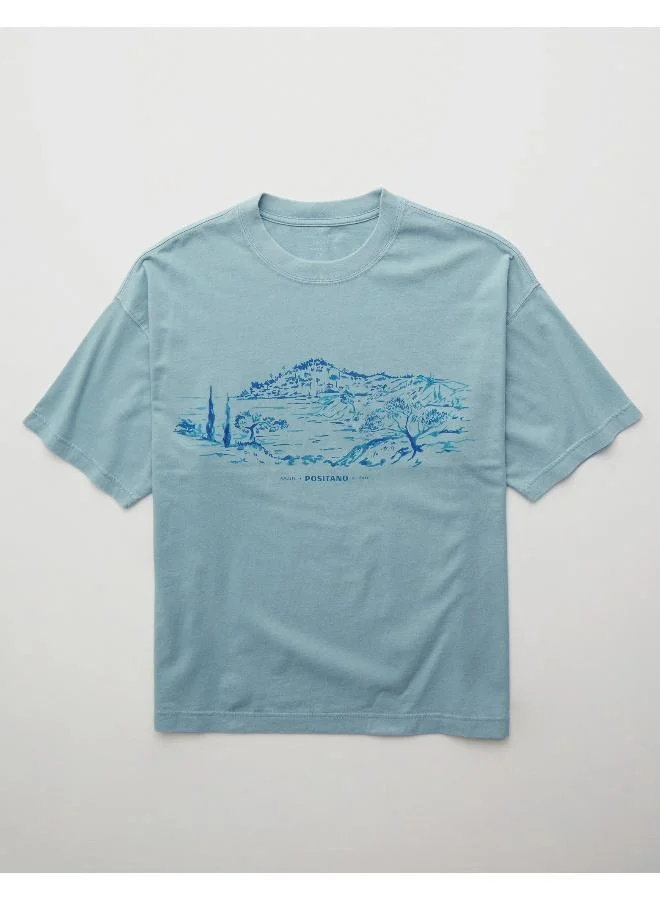 American Eagle AE Boxy Destination Graphic T-Shirt