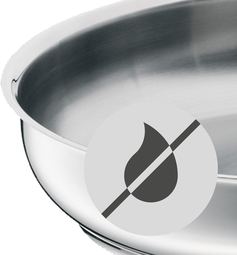 دبليو إم إف مقلاة WMF Professional من الفولاذ المقاوم للصدأ، قطر 24 سم، مناسبة للاستخدام على المواقد الكهربائية، غير مطلية، وآمنة للاستخدام في الفرن. - Image 5
