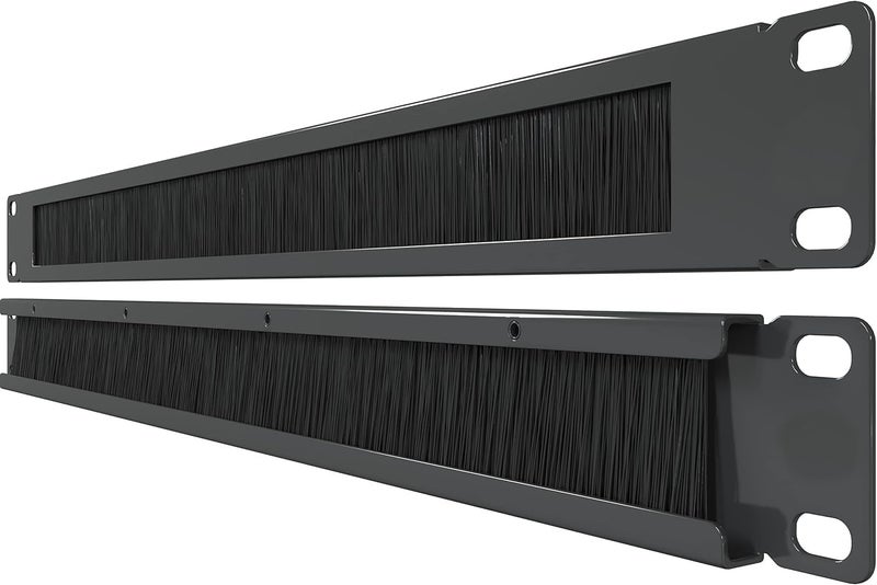 Electriduct Brushed 1U Cable Manager Server Rack Wire Management System (bristles Keep Component Clean) - Image 3