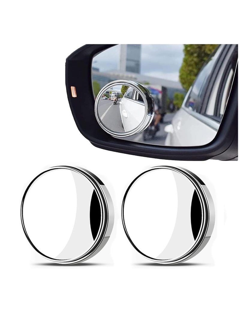Generic - Blind Spot Mirrors 360° Rotating Blind Spot Mirrors Wide Angle Convex HD Waterproof Blind Spot Mirrors for Cars Trucks More Visible Traffic Safety Easy Peel and Stick Adjustable - Image 1