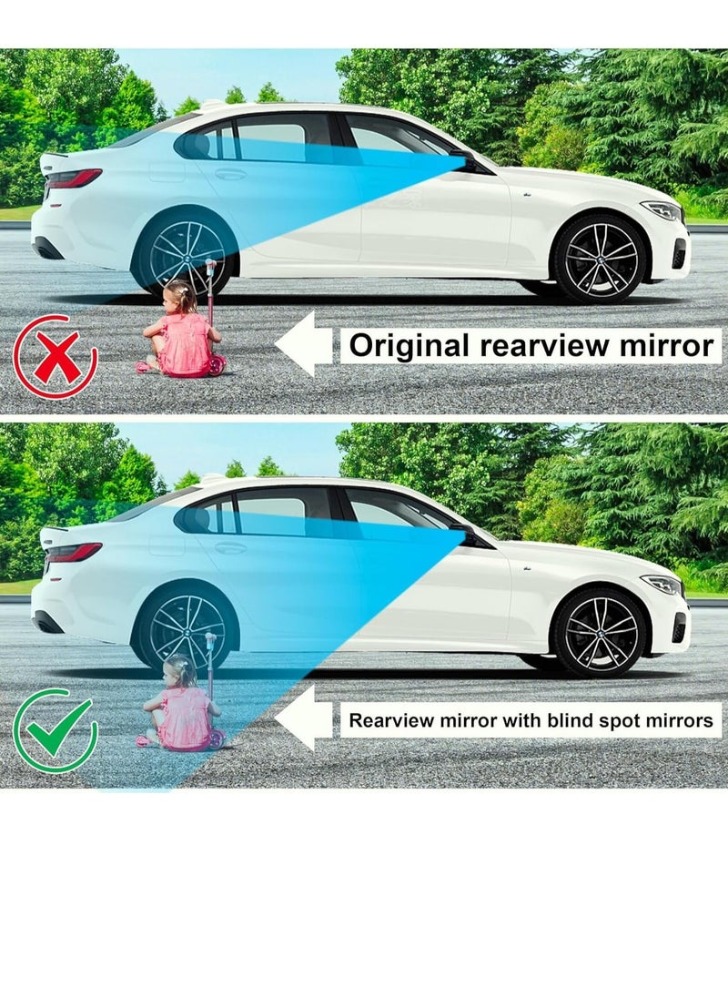 Generic - Blind Spot Mirrors 360° Rotating Blind Spot Mirrors Wide Angle Convex HD Waterproof Blind Spot Mirrors for Cars Trucks More Visible Traffic Safety Easy Peel and Stick Adjustable - Image 1