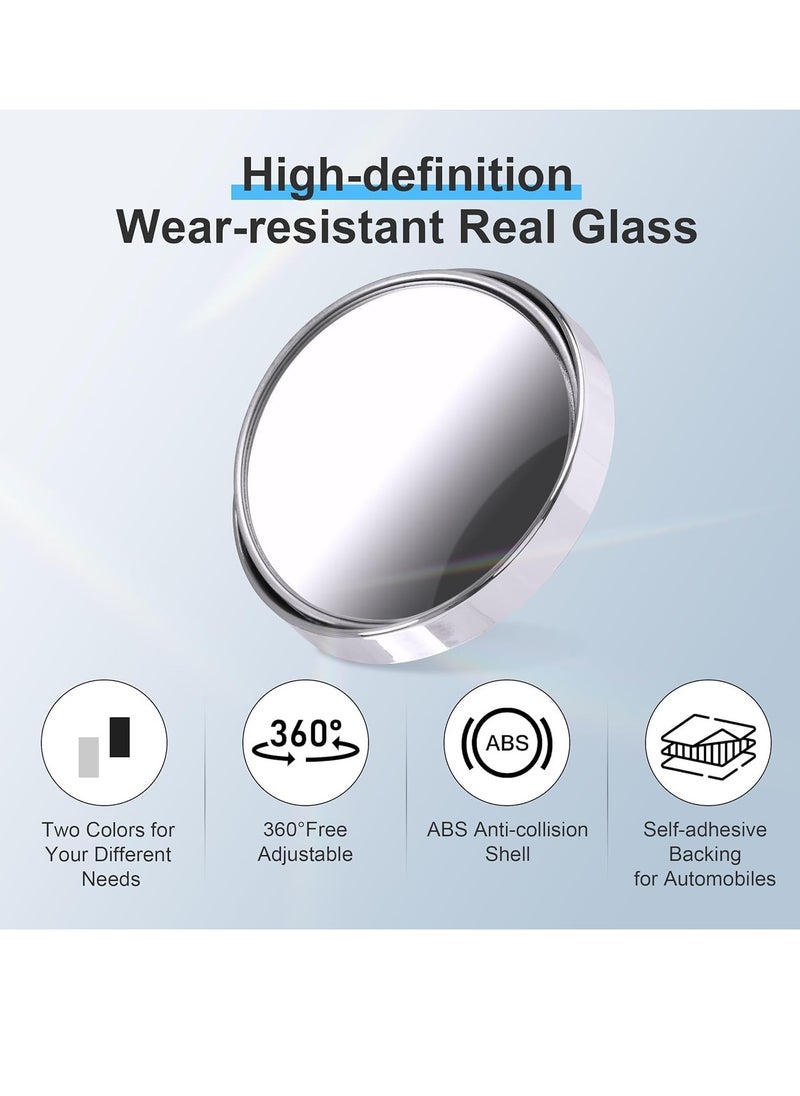 Generic - Blind Spot Mirrors 360° Rotating Blind Spot Mirrors Wide Angle Convex HD Waterproof Blind Spot Mirrors for Cars Trucks More Visible Traffic Safety Easy Peel and Stick Adjustable - Image 1