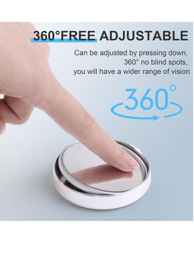Generic - Blind Spot Mirrors 360° Rotating Blind Spot Mirrors Wide Angle Convex HD Waterproof Blind Spot Mirrors for Cars Trucks More Visible Traffic Safety Easy Peel and Stick Adjustable - Image 1