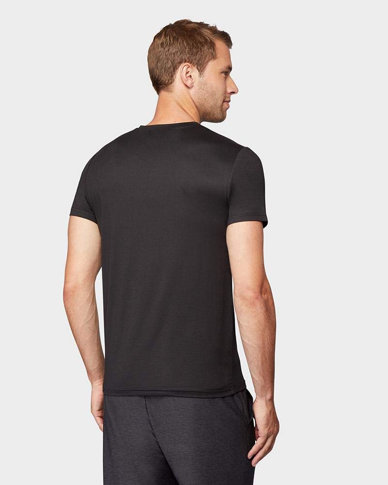 32 Degrees Mens Cool Quick Dry Active Lounge Basic Vneck T-Shirt, Black, Medium - Image 5