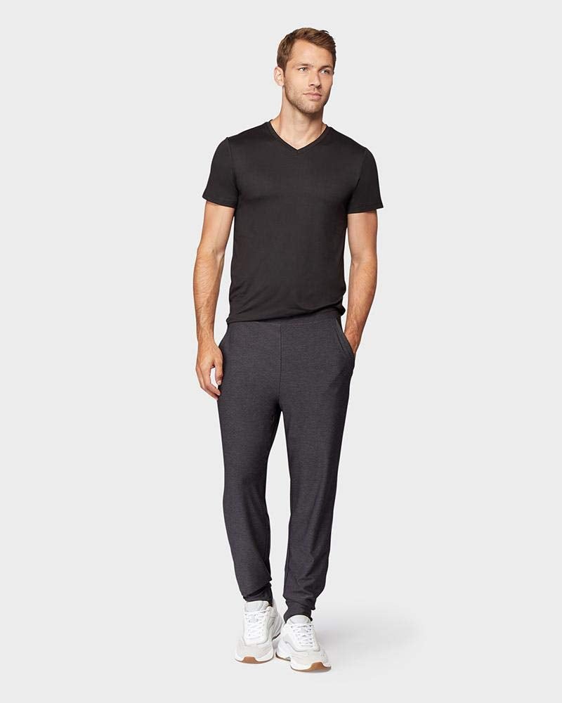 32 Degrees Mens Cool Quick Dry Active Lounge Basic Vneck T-Shirt, Black, Medium - Image 3