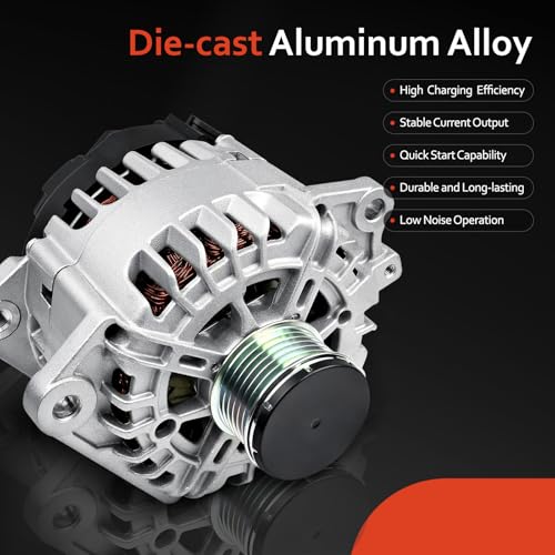 Grezuton 11258N Alternator Compatible with 2007-2012 Nissan Altima L4 2.5L, 2007-2012 Sentra, 2011-2013 Rogue, 2014 2015 Rogue Select L4, Alternator 12V 110Amp 6-Groove, TG12C032 23100-JA02A - Image 5