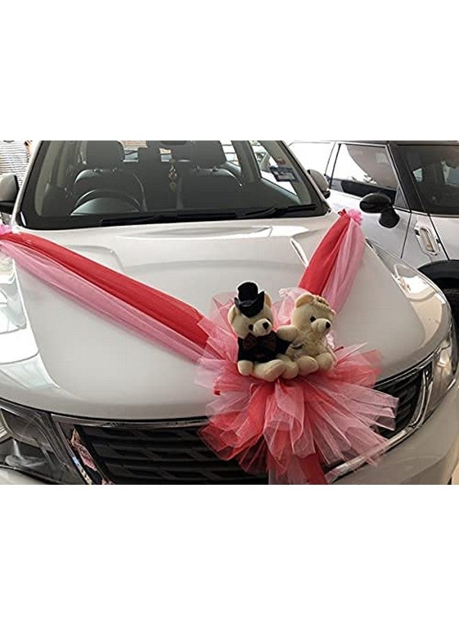 3A Featuretail Flower Mesh Net 10 mtr for Bouquet Decor, Gift Wrapping, Party Hall Decor & Trousseau Gift Packing (Pink, 30 inch Width, 10 mtr Length) - Image 2