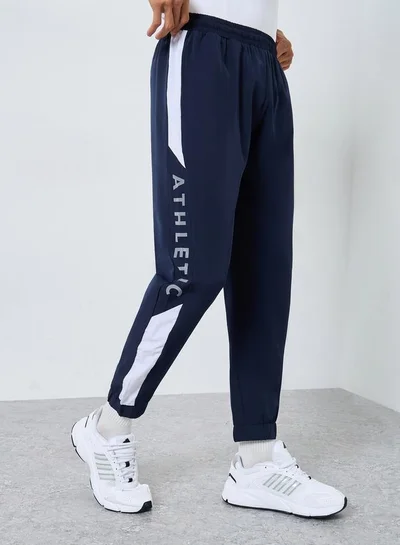 Styli Active Regular Fit Joggers with Side Panel and Print Detail