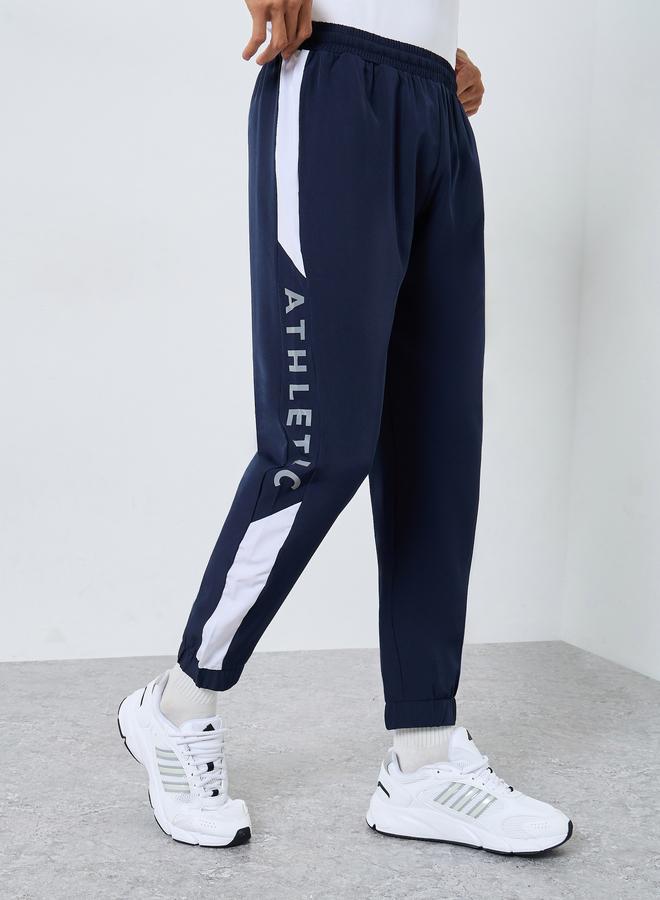 Styli Active Regular Fit Joggers with Side Panel and Print Detail - Image 1