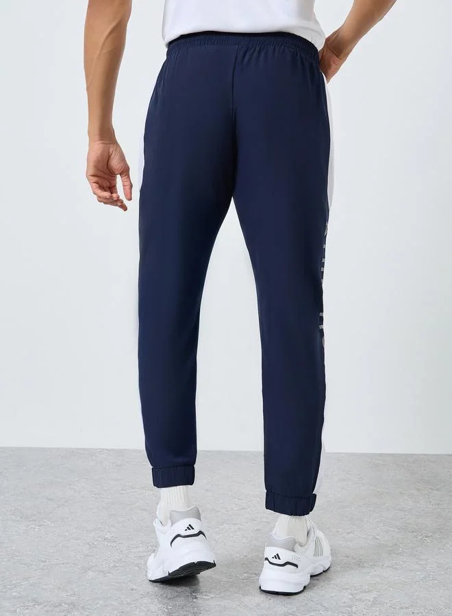 Styli Active Regular Fit Joggers with Side Panel and Print Detail