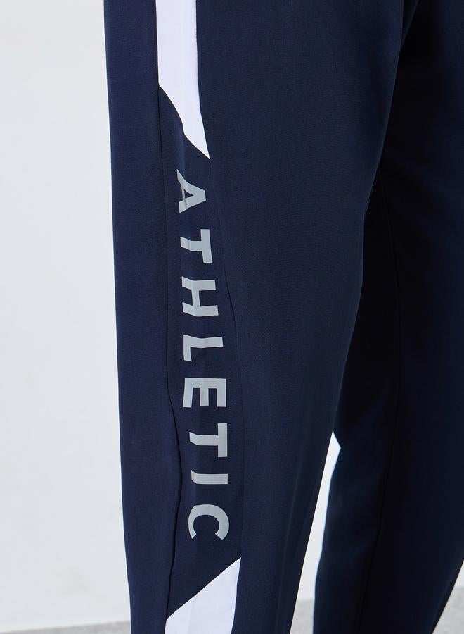Styli Active Regular Fit Joggers with Side Panel and Print Detail - Image 3
