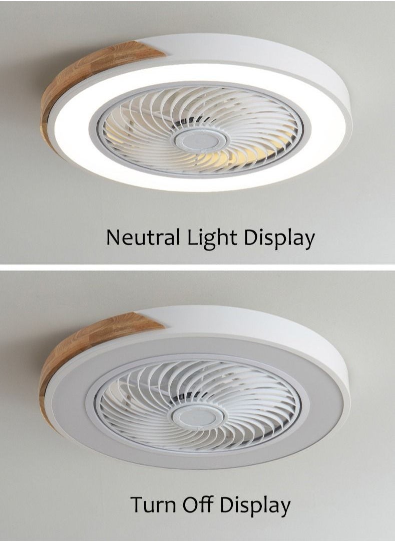 Goeco - 50cm Wood Fans Light with Remote Control - Image 1