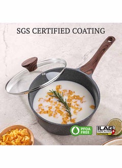 8 Piece Swiss Granite Coating Cookware Set With Wooden Handles, Non-Stick, PFOA/PFOS/APEO Free, Dishwasher & Oven Safe, 1X24Cm Fry Pan, 1X 28Cm Fry Pan, 1X28Cm Casserole With Lid, 1X30Cm Deep Frying Pan With Lid, 1X20Cm Sauce Pan 20Cm With Lid, Black - pzsku/Z0FBD9BB5CE1CEB0A4FC9Z/45/_/1735289971/55b97737-2133-48c9-bdd1-f7387bcb7eca