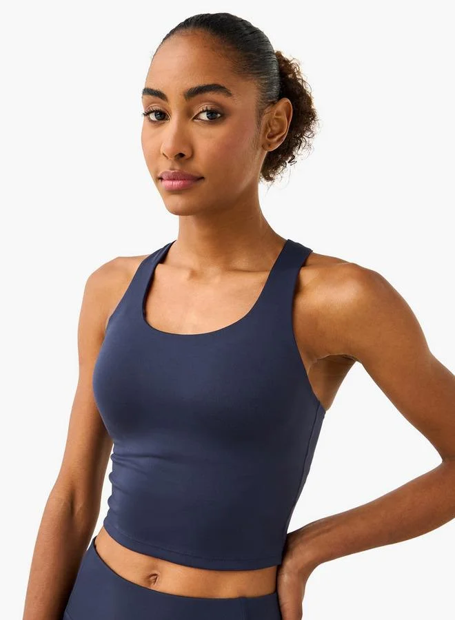 Women's Elastic Hem Racerback Sports Bra