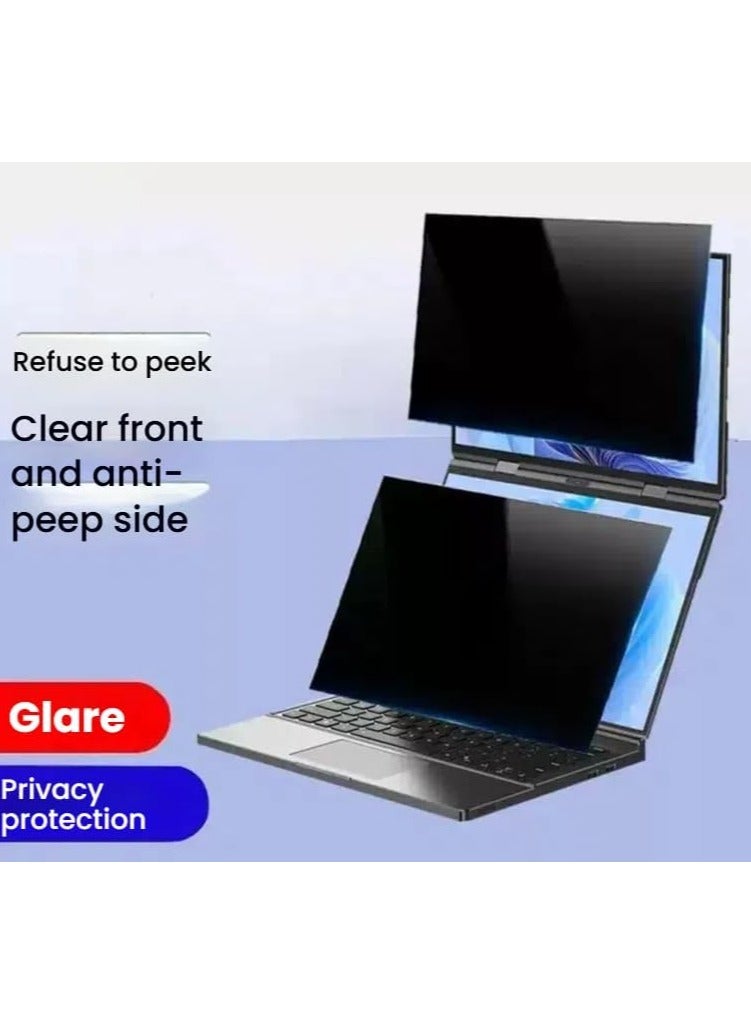 general Privacy Screen Protector Compatible 2025 ASUS Zenbook Duo 2-in-1 Laptop Dual 14-inch OLED (UX8406C) Adhesive Film (Primary and Secondary) - Image 2