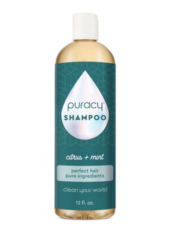 puracy Shampoo Gently Clarifying For All Hair & Scalp Types Perfect Hair From Pure Ingredients Enriched With Rosemary Oil To Stimulate Hair Growth Sulfatefree And Color Treatedsafe 12 Oz  - Image 1
