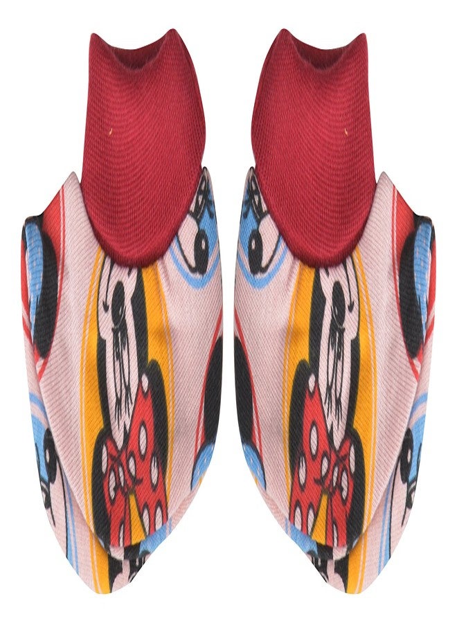 Mummamia Unisex Mickey & Friends Print Cap with Booties and Mittens (Red, 0-6 Months) - Image 2