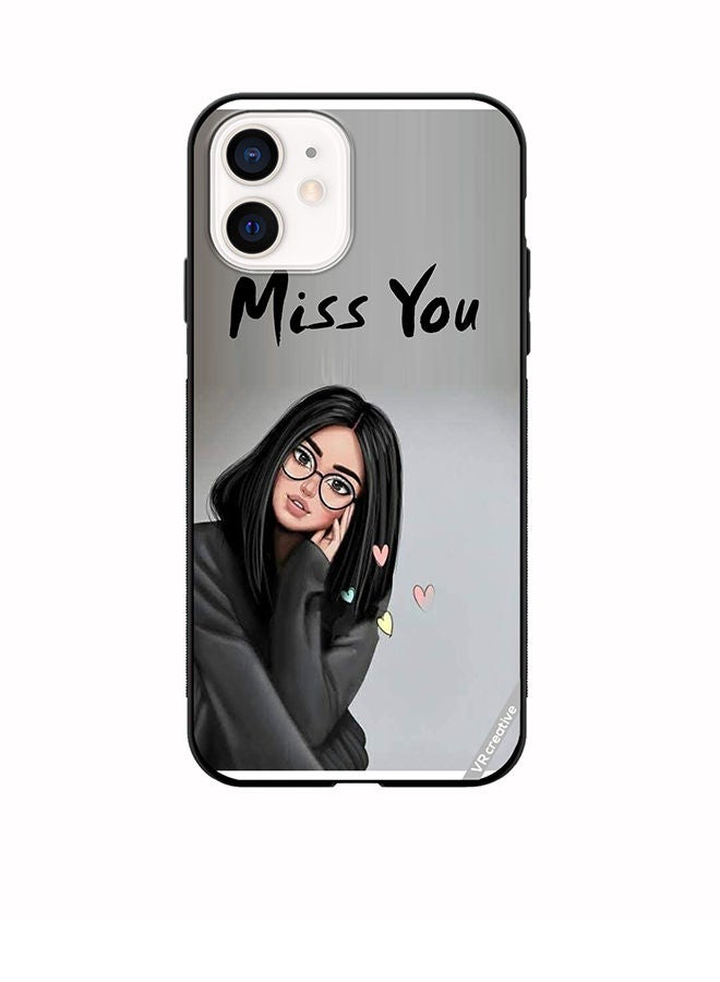 VR CREATIVE Protective Case Cover For Apple iPhone 11 Girl Miss You Design Multicolour - Image 1